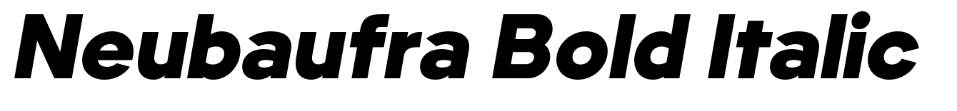 Neubaufra Bold Italic